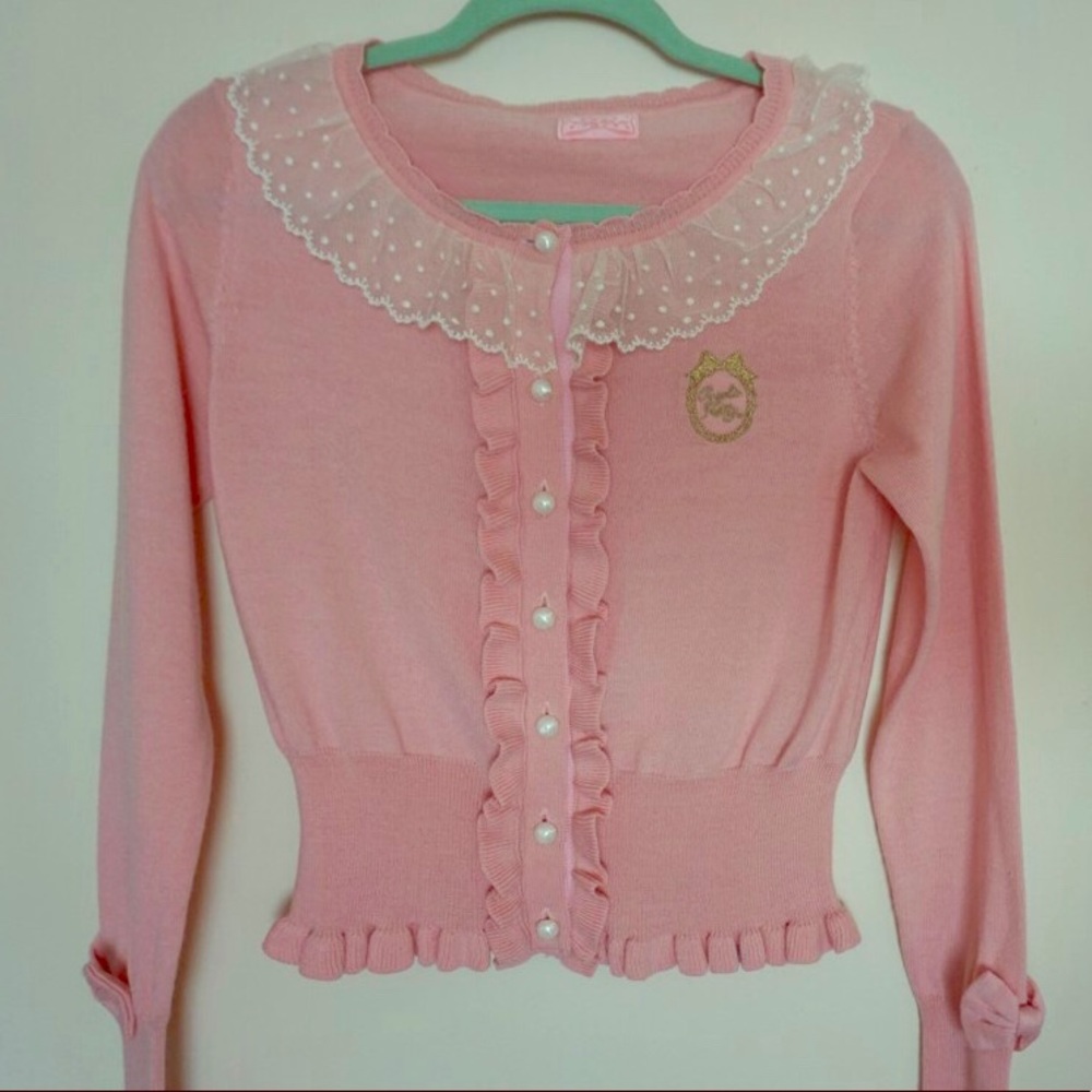 Angelic Pretty pink Lolita cardigan